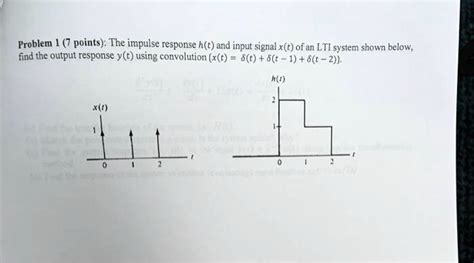 Solved Problem 7 Points The Impulse Response H T And Input Signal X T Of An Lti System Are