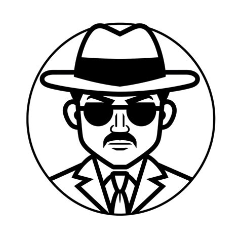 Clever Secret Agent Drawing Coloring Page