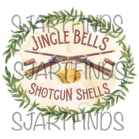 Jingle Bells Shotgun Shells Png Digital Download Sublimation Download