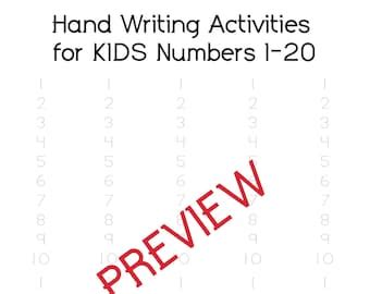 Practice Writing Numbers 1 20 - Etsy