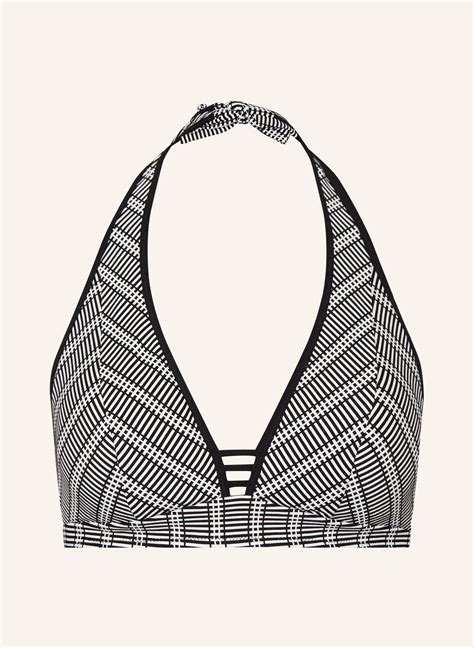 Lidea Neckholder Bikini Top MONOCHROME FLOW In Weiss Schwarz
