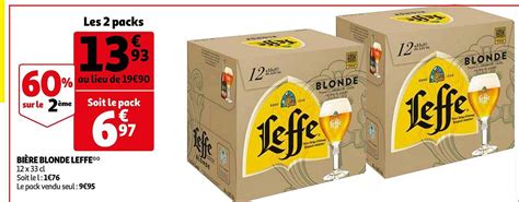 Promo Bi Re Blonde Leffe Chez Auchan Icatalogue Fr