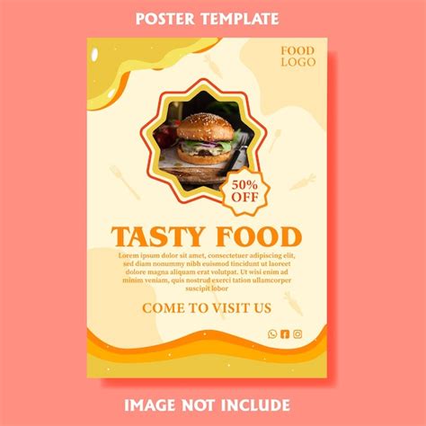 Vintage Look Modernes Restaurant Food Flyer Design Vektor Social Media