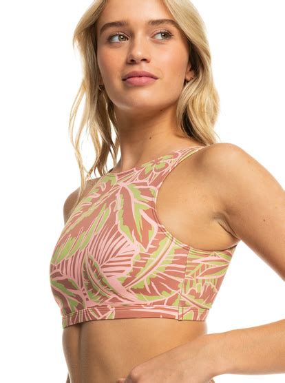 Roxy Pro The Pop Up Crop Bikini Top For Women Roxy