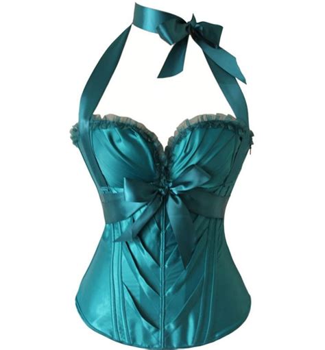 Atomic Turquoise Satin Classic Sweetheart Overbust Corset Overbust