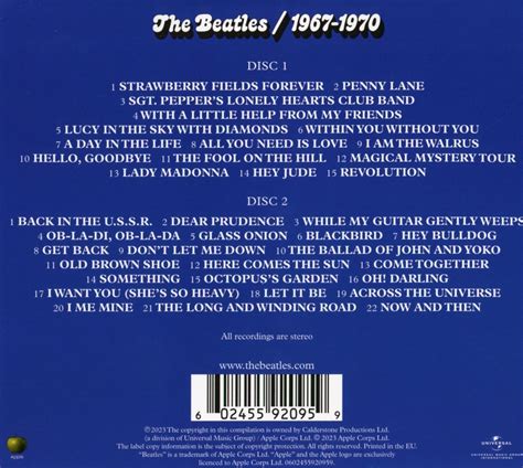 The Beatles 1967 1970 The Blue Album 2023 Edition Inkl Single