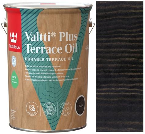 TIKKURILA VALTTI PLUS TERRACE OIL 4,5L BLACK • 255,49 zł • Oleje ...