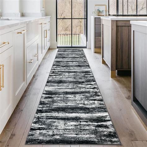 Amazon Kozyfly Modern Abstract Kitchen Runner Rug X Washable