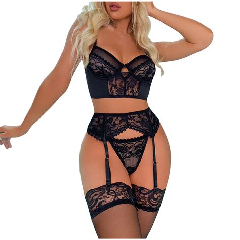 Librclo Lingerie Set For Women Lace Underwear Hollow Out Sexy Walmart