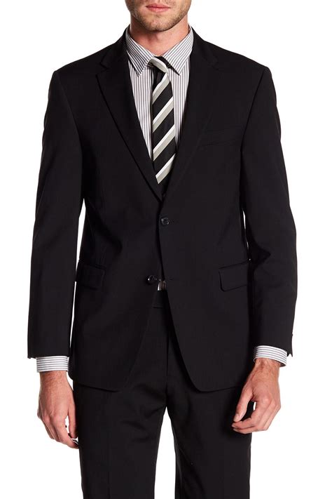 Tommy Hilfiger Adams Modern Fit Th Flex Performance Wool Blend Suit Separates Jacket In Black