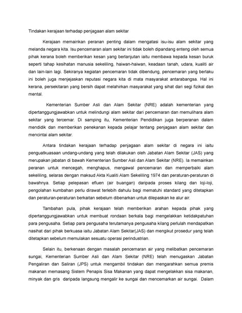 Contoh Karangan Pencemaran Sungai Contoh Karangan Lengkap Punca Pdf