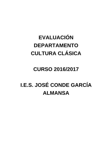 PDF EVALUACIÓN DEPARTAMENTO CULTURA CLÁSICA ies joseconde centros