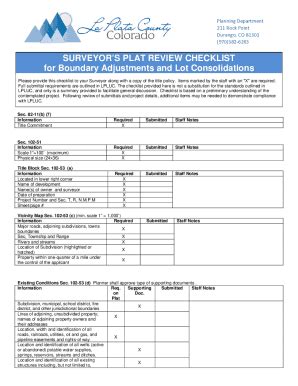 Fillable Online Planning And Zoning Application Checklist BOUNDARY