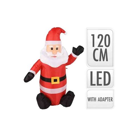 Babbo Natale Gonfiabile A LED 120 Cm