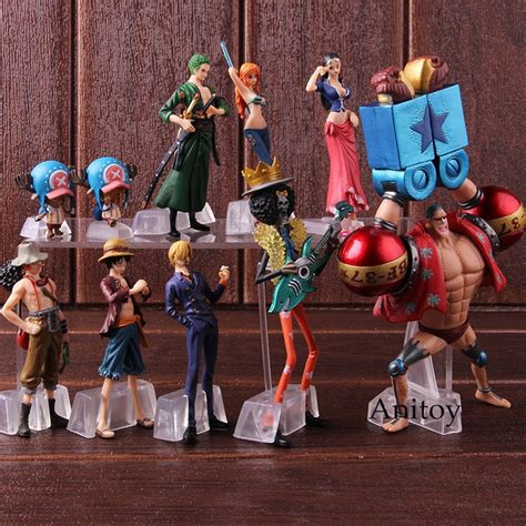 ฟิกเกอร์ฟิกเกอร์โมเดล One Piece Luffy Zoro Sanji Nami 10 ชิ้น