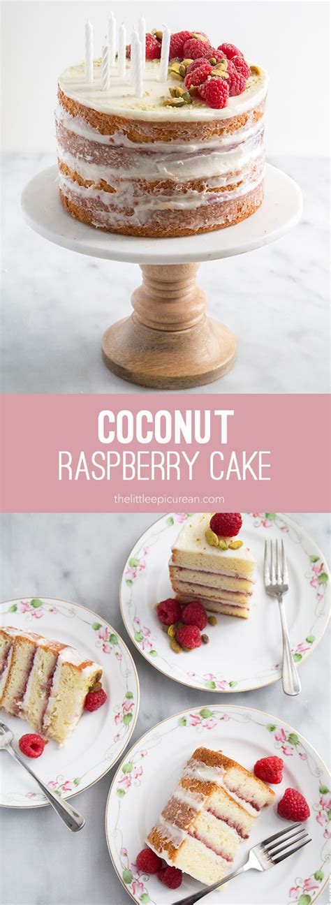 Coconut Raspberry Cake- The Little Epicurean