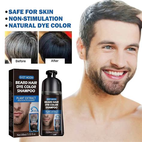 Beard Dye Shampoo For Men Men Mustache And Beard Dye For Gray Hair To Black Beard Dye For Men