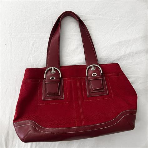 Red Coach Purse Like New Condition Same On Both Depop