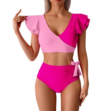 Msjuheg Bathing Suit For Women Bikini Womens Bikini Bikini Tops Full Coverage Bottoms Ruched