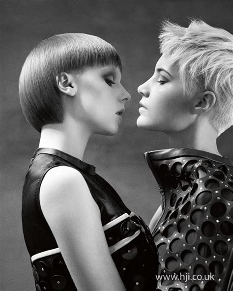 2015 Smooth Brunette Bob And Blonde Pixie Crop