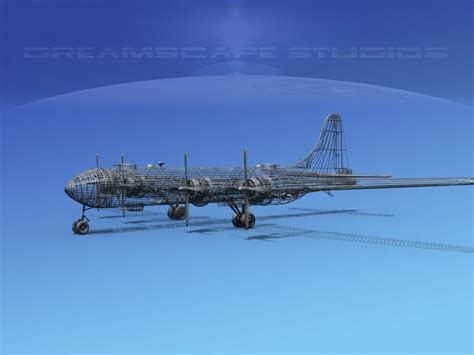 Boeing B Superfortress Enola Gay D Model Rigged CGTrader
