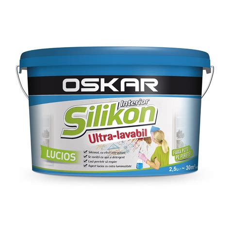 Vopsea Ultralavabila Alba Oskar Silikon De Interior 2 5 L Aspect Lucios