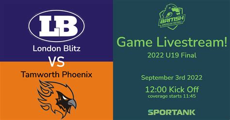 Game Livestream U19 Final London Blitz V Tamworth Phoenix Sept 3