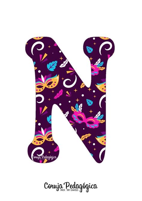 Letras Carnaval Para Imprimir - Molde de Letras carnaval 2021 mod.2 fundo roxo - Coruja Pedagógica ...