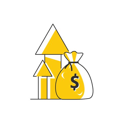 revenue increase,Compound interest, added value,flat design icon vector