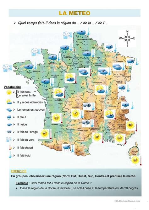la meteo carte de france  temps quil fait