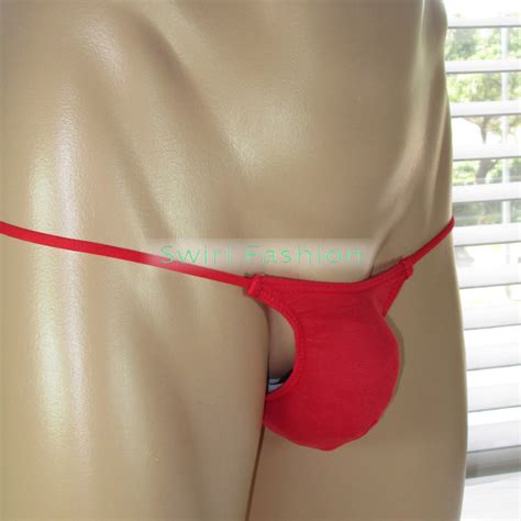 K Mens Micro Bikini String Waist Mini Pouch Solid Colors Stripes Ebay