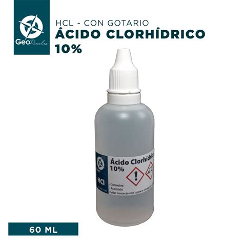 Ácido Clorhídrico Al 10 En 60ml Geopixeles Chile