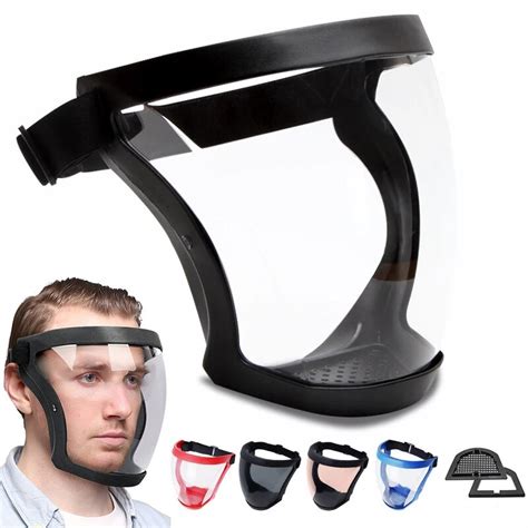 anti fog full face shield transparent protection face mask  filters