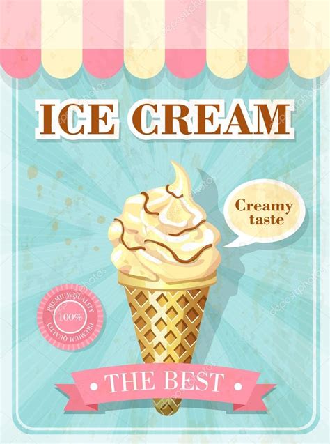 Vintage ice cream poster Stock Vector Image by ©julia-s #54086123