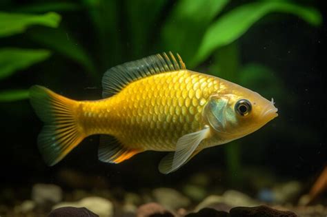 Premium Photo | Lovely gold barbus in my aquarium