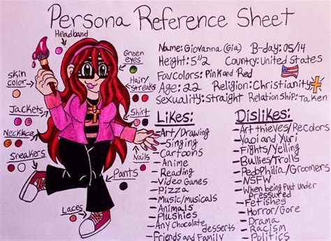Persona Reference Sheet Redo By Gtrombetta On Deviantart