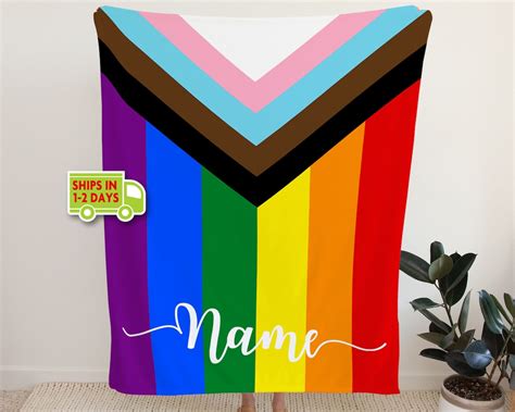 Rainbow Pride Blanket Rainbow Flag Blanket Pride Flag Etsy