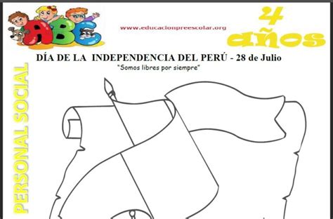 Fichas Del Día De La Independencia Del Perú Para Niños De 4 Años