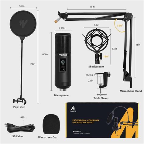 Maono AU-PM421 - USB-микрофон | Купить в магазине Аудиомания