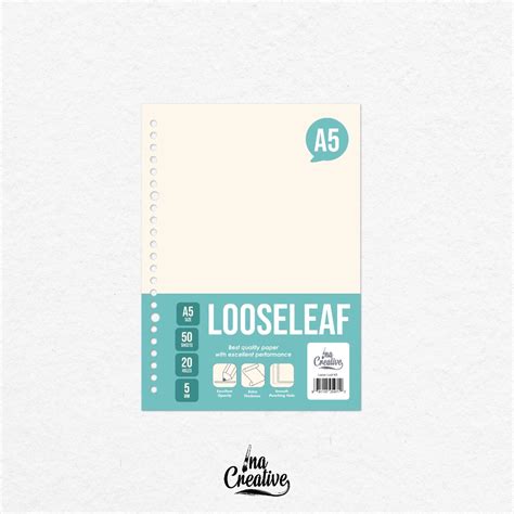 Jual Ina Creative Looseleaf Polos Isian Binder B A Bookpaper Gsm