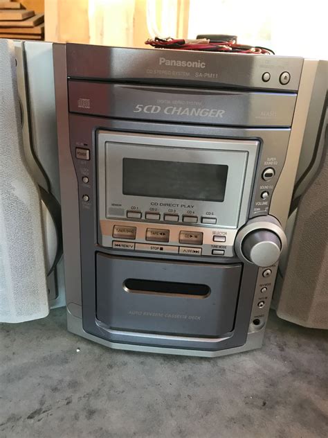 Sony stereo system (5-CD changer, dual cassette); Panasonic 5-CD