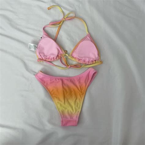 Pink Sunset Ombr Bikini Set Brand New With Tags Depop