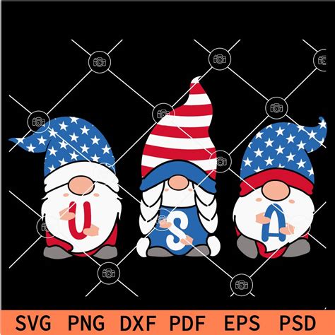 Patriotic USA Gnomes SVG 4th July Gnomes SVG Patriotic Day Gnomes SVG