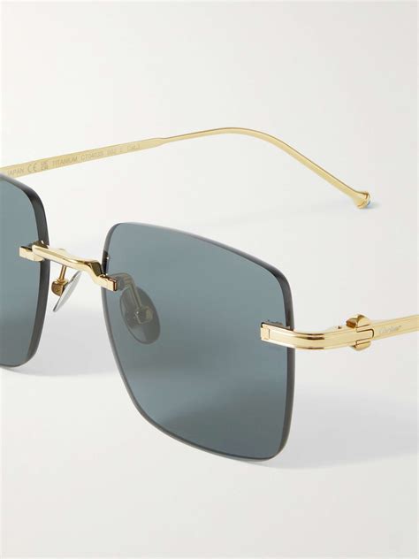 Cartier Eyewear Frameless Gold Tone Sunglasses Mr Porter