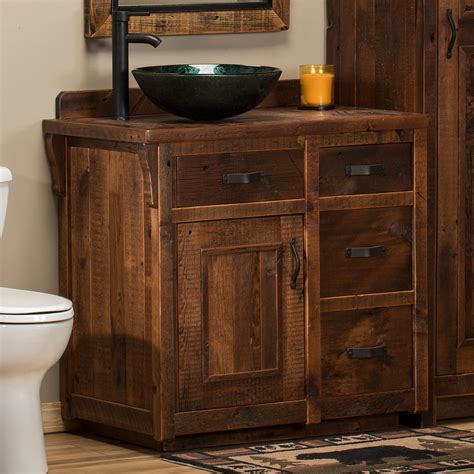 barnwood vanity | Rustic bathroom vanities, Barn wood bathroom, Wood