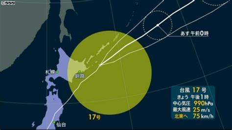 台風17号 北海道で最大瞬間風速30m超（2012年10月1日掲載）｜日テレnews Nnn