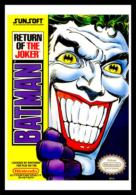 NES Batman Return Of The Joker Poster Retro Game Cases