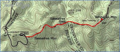 FOOTHILLS TRAIL MAP SOUTH CAROLINA - ToursMaps.com