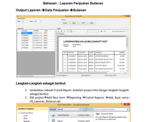 Multiuser Membuat Laporan Bulanan Dengan Crystal Report Riset