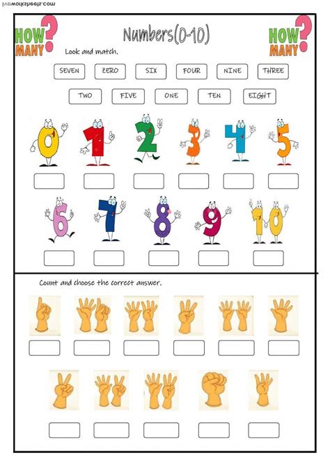 Atividades Numeros Em Ingles Educação Infantil